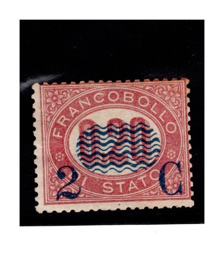 ITALIA REGNO 1878 SOVRASTAMPATO 2 c. su 0,20 MNH CERT. SOTTORIVA