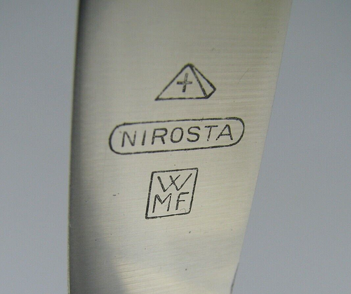 3 WMF DINNER KNIVES SILVER PLATED HANDLE STAINLESS STEEL BLADE Germany 10" Rare! - Picture 7 of 14