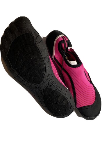 Athletic Works Water Shoe Sz 11 Hot Pink Black White Breathable Cushion Sole - Picture 4 of 6