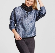 C9 Champion Women's Woven Bomber Jacket Grey Triangle Explode Print NWT size XS