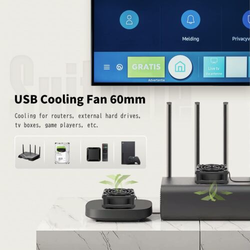 ZIWIJE Dual USB Cooling Fan 60mm with Speeds Control 5V Ball Bearing Mini USB... - Picture 2 of 6