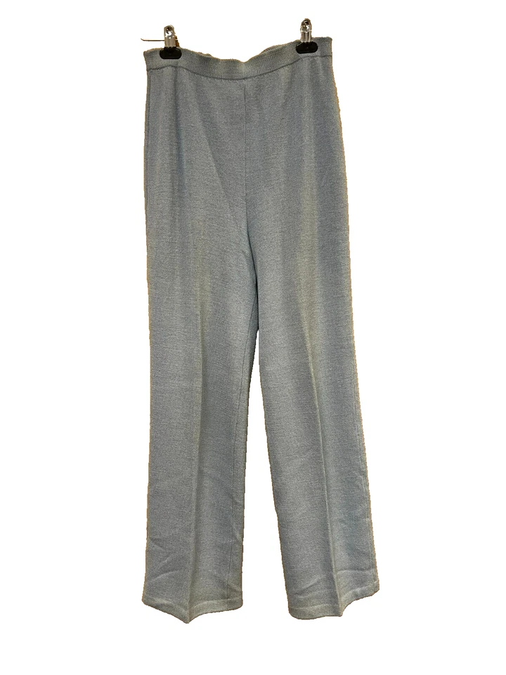 Pantalón Vintage Colección St. John Azul Suave Santana Tejido Pullon Cintura Elástica, 4 Foto 2 de 4