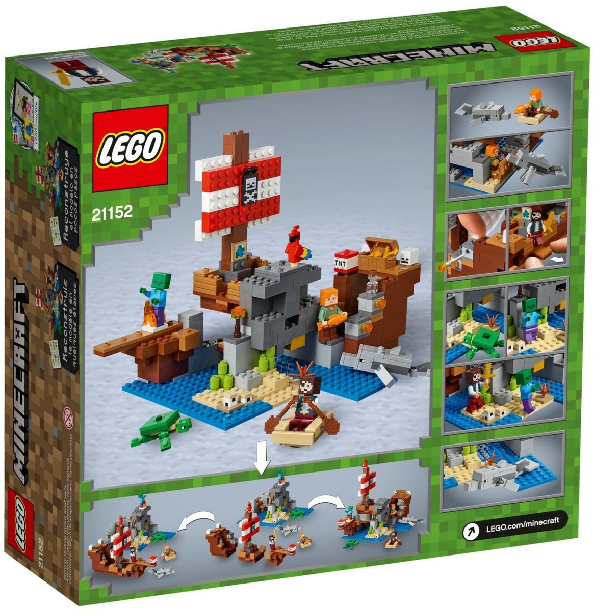 LEGO Minecraft: Pirate Ship (21152) for sale online | eBay