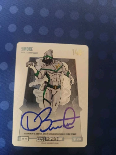 2024 Bo Jackson Battle Arena Smoke Dave Stewart Inspired INK On Card Auto steel