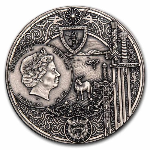 2022 2 Oz Silver $5 Niue The Witcher TIME OF CONTEMPT PCGS MS70 Gold Shield Coin - Picture 9 of 24