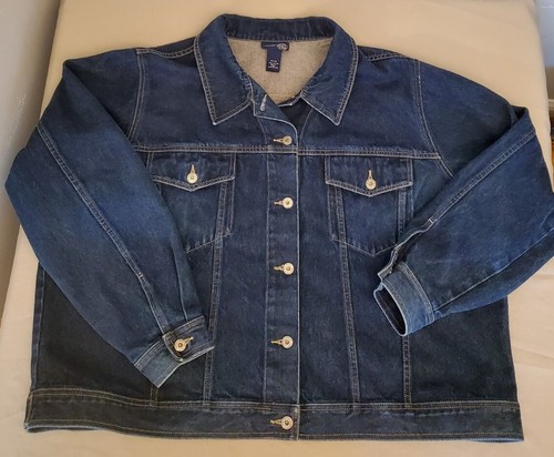 Venezia Women's Denim Jacket Size 26/28 Blue Jean 100% Cotton - Picture 3 of 13