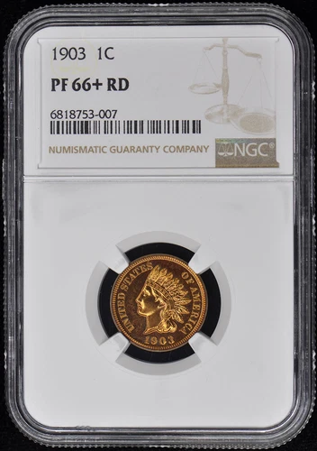 1903 Bronze Indian Cent 1C NGC PR66+RD
