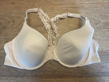 Victoria's Secret Marzipan Lace 32DDD Body By Victoria Lined Demi Front Cl Bra