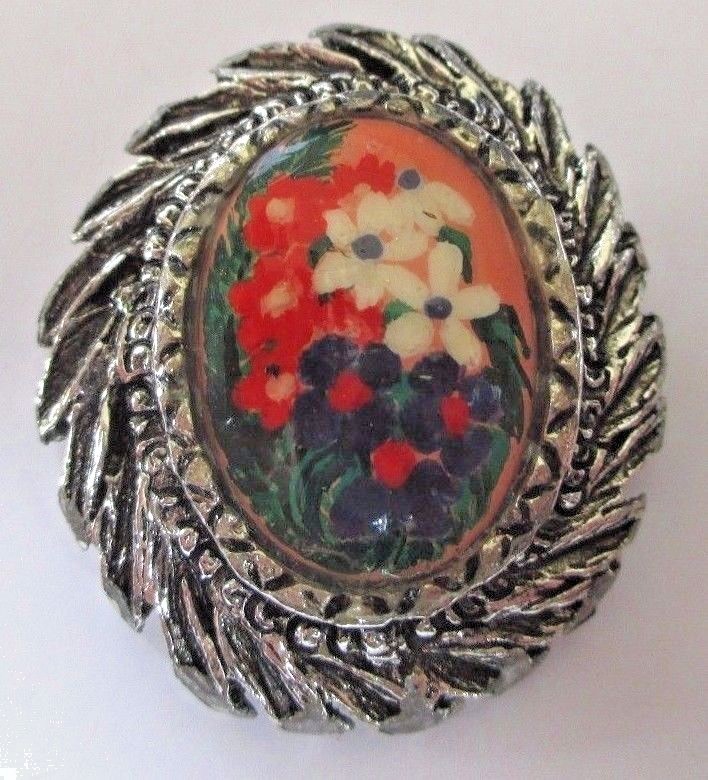 Broche Vintage En Argent Signée MRSJ - Bijou Ancien - État Parfait - Modèle 2082