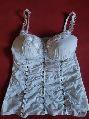 Top Bustier Luxe Collecion  weiss Gr. L