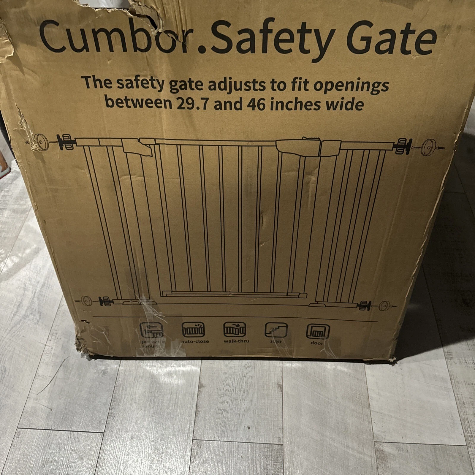 Cumbor Safety Gate 29.7 - 46 White