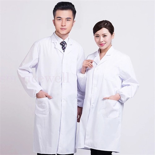S/2XL Scientist Uniform White Lab Coat Men Women Medical Clinic Doctor - Picture 6 of 13