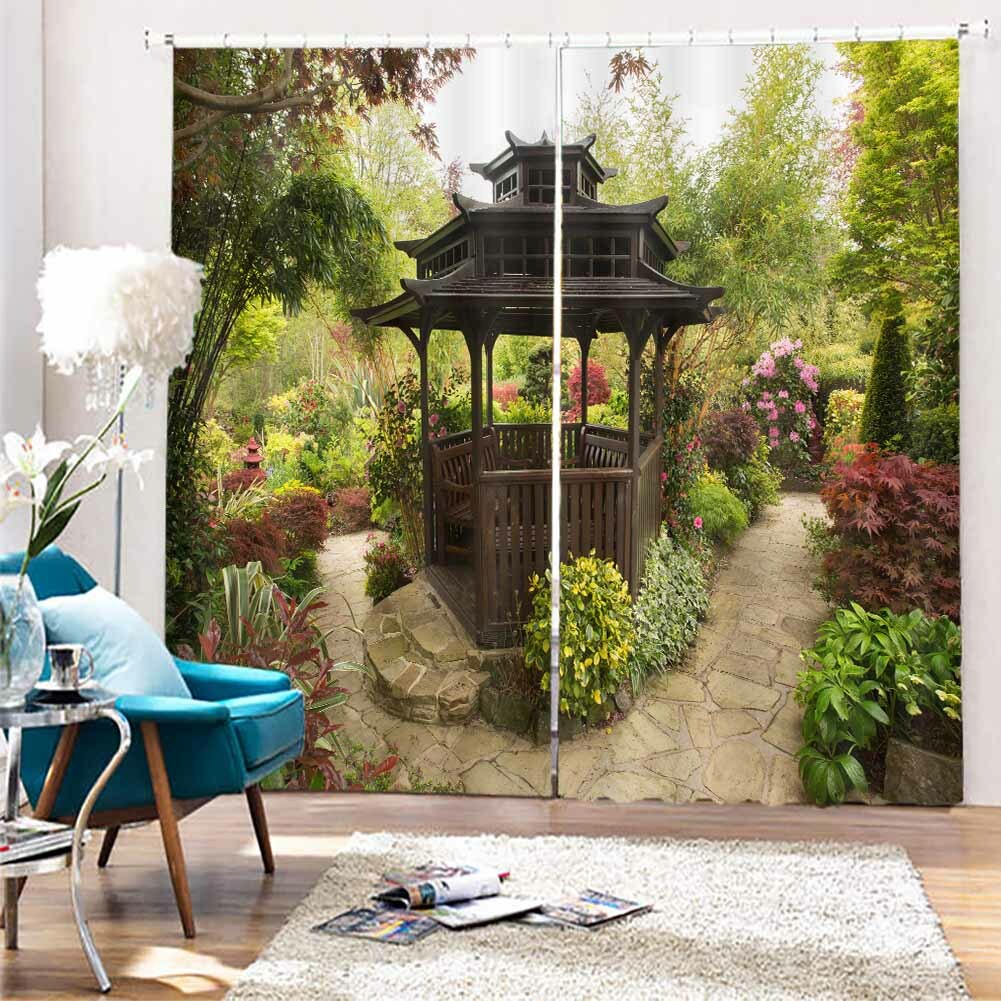 Grape Wine Line Light 3D Curtain Blockout Photo Printing Curtains Drape Fabric