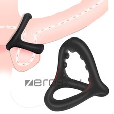 3in1 Penis-Extender-Enlarger-Sheath-Male-Enhancer-Ball-Stretch-Sleeve-Girth-Ring