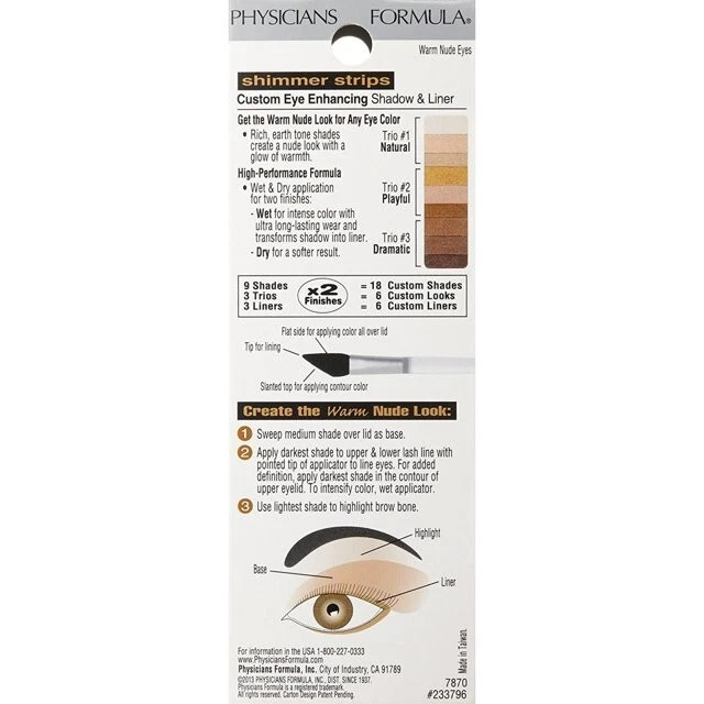Physicians Formula Shimmer Strips Custom Eye Enhancing Eye Shadow 7870 Warm Nude - Image 3 of 4