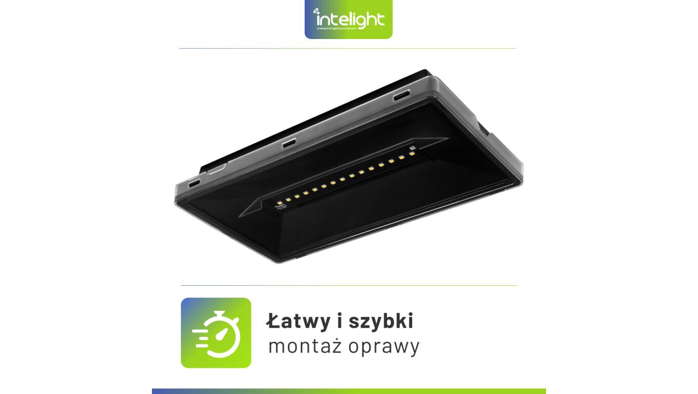 Escape/emergency luminaire VELLA LED 125 ECO SO 3H SA MT IP65 93672 BLK b /T2UK