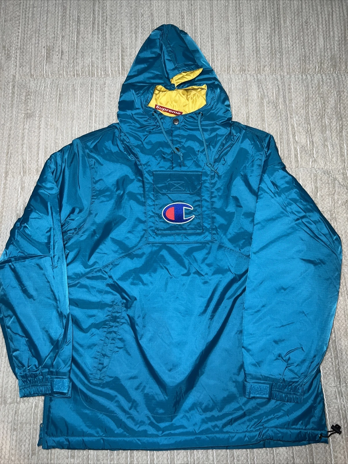 VESTE PARKA SS/18 SUPREME x CHAMPION PULL TAILLE MOYENNE