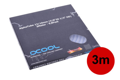 Alphacool Schlauch AlphaTube HF 13/10 (3/8''ID) - UV Blau transparent 3m (9,8ft) 