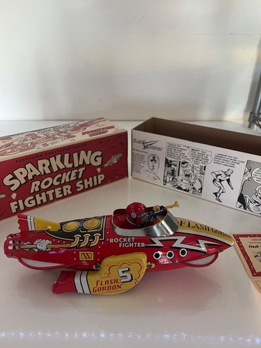 SCHYLLING 2004 FLASH GORDON SPARKLING ROCKET SHIP WITH BOX AND COA - Picture 6 of 11