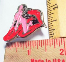 Tongue Rider pin vintage novelty sexual collectible old biker vest hat pinback