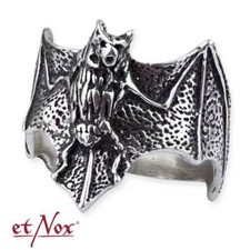 Fledermaus Bat Gothic Ring Batcave Punk Vampir 925 Sterling-Silber R5552