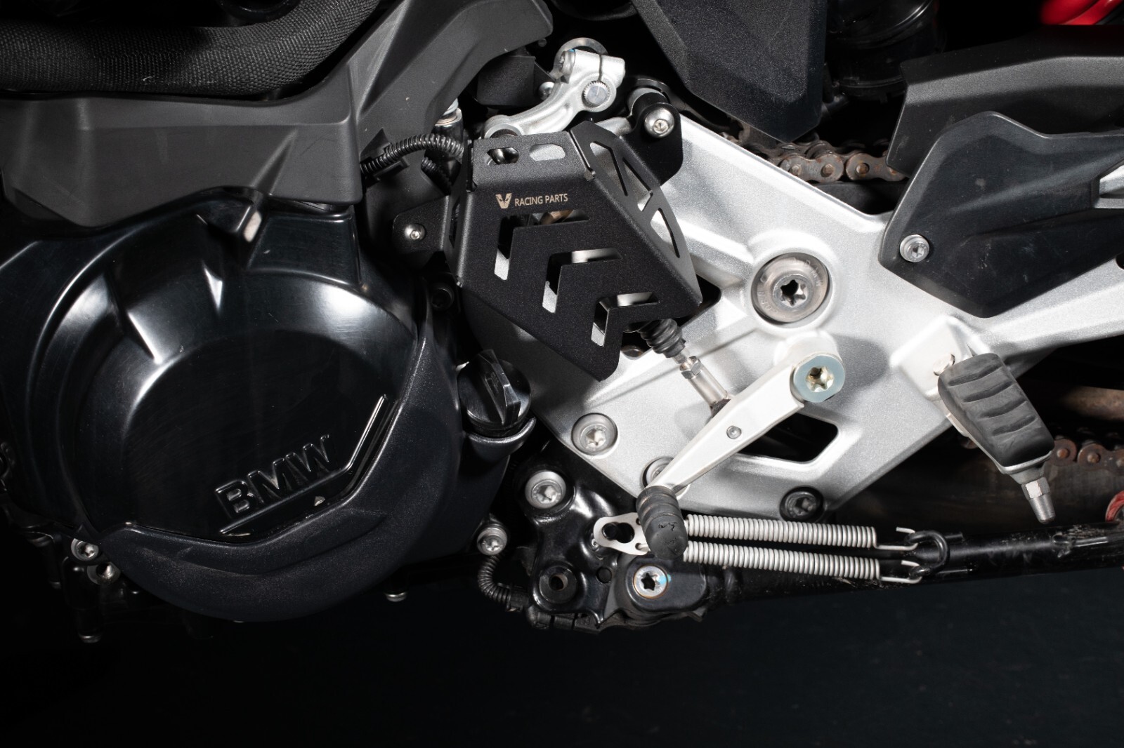 M10 Motocicleta Swing Braço Swingarm Slider, Carretéis CNC Stand