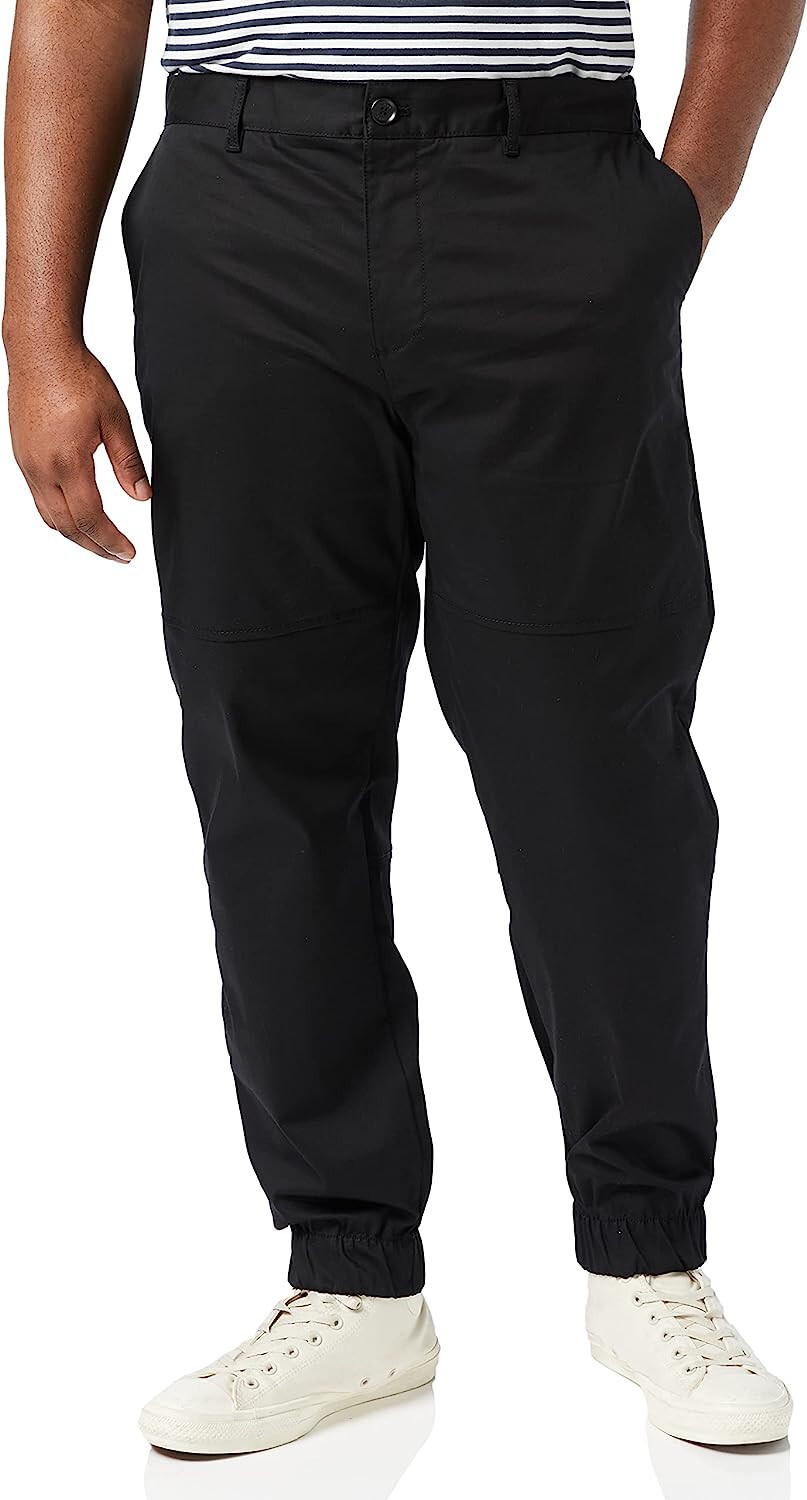 Мужские брюки-джоггеры ARMANI EXCHANGE с манжетами из саржи черные Sz 28 13990₽