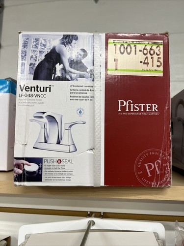 Pfister Venturi LF-048-VNCC Centerset 2-Handle Bathroom Faucet Polished Chrome