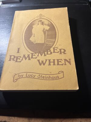 I Remember When By Lucy Steinhaus 1980 Rare Find Signed By Author