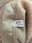 Vintage Thermal Blanket Waffle Weave Beige/Tan Satin Trim 81”x92” — photo 2