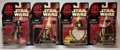 Lot of 4 Accessory Sets Star Wars Episode 1 Sith Naboo Tatooine Underwater
