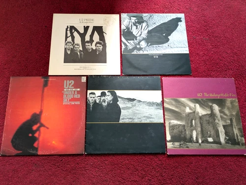 U2 LP/12" COLLECTION LOT ** JOSHUA TREE, UNFORGETTABLE FIRE, WITH OR WITHOUT YOU