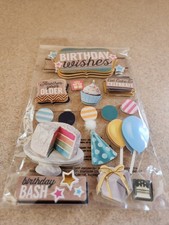 The Paper House Birthday Wishes Dimensional Stickers