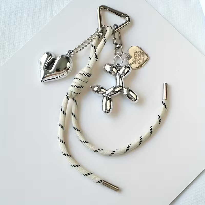 Balloon Dog Charm Key Fob for Dog Lovers