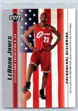 2003-04 Upper Deck Phenomenal Beginning #20 LeBron James Rookie Card. rookie card picture