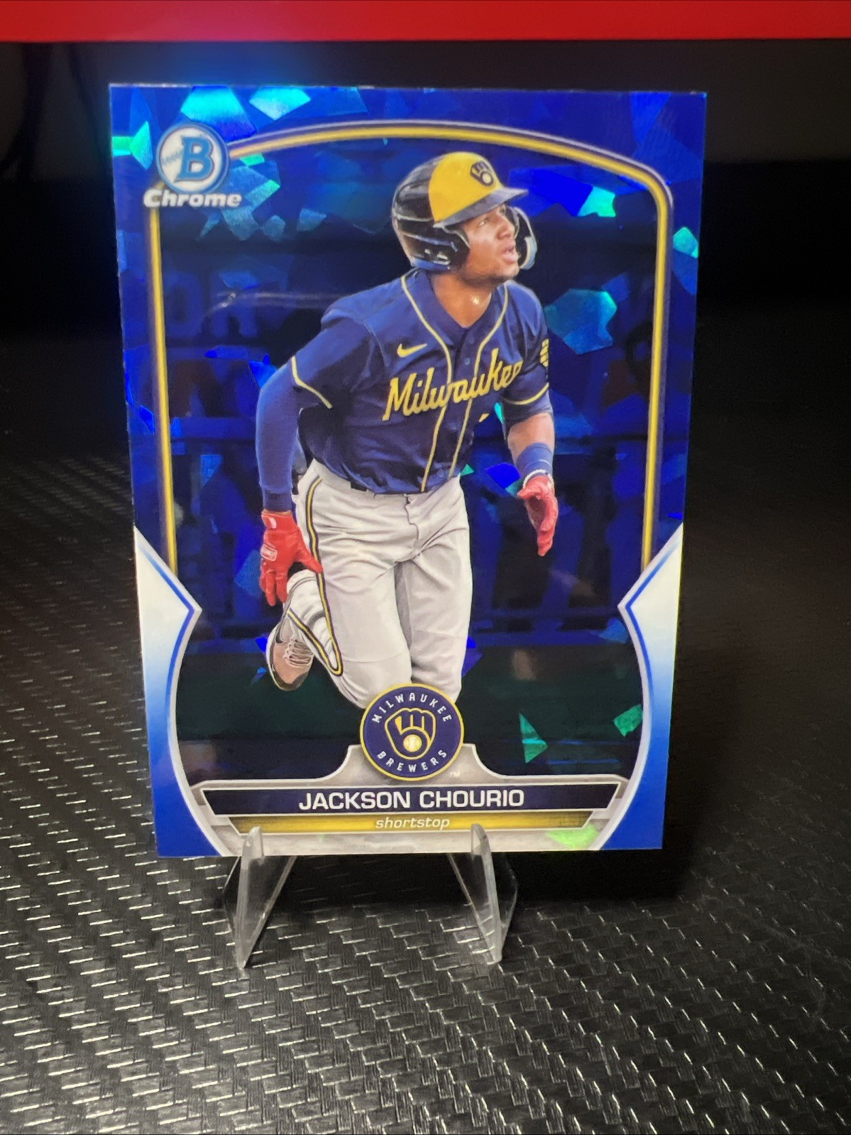 Topps 2023 Bowman Chrome Sapphire Jackson Chourio Brewers Prospect #BCP-76