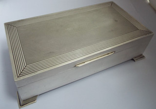 SUPERB CONDITION LARGE HEAVY 469g ANTIQUE 1963 STERLING SILVER CIGARETTE BOX