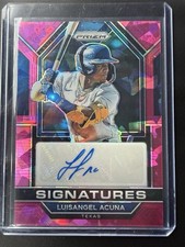 2023 Panini Prizm - Signatures Luisangel Acuna #SIG-LA Pink Ice Prizm (AU, RC)