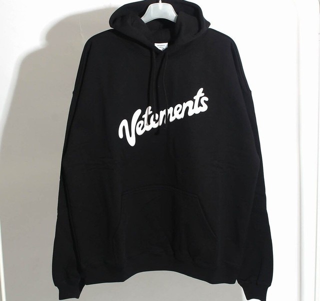 vetements 22FW Oversized Sweet Logo Hoodie Black 34766129