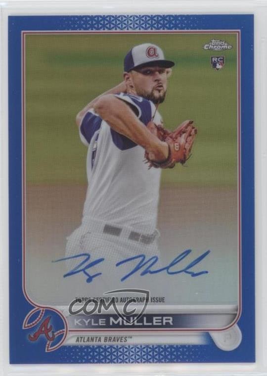 2022 Topps Chrome Rookie Blue Refractor 125/150 Kyle Muller #RA-KM Auto 02u3