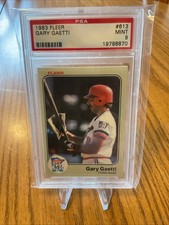 1983 FLEER GARY GAETTI RC #613 PSA 9 MINT Rookie Card. rookie card picture