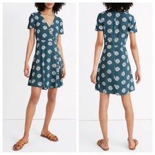 NWT Madewell Button-Wrap Dress in Daisy Daydream - Size 2