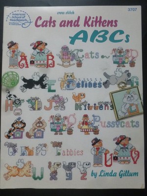 Kreuzstich KATZEN und KÄTZCHEN ABC s - Kreuzstich Stickmuster