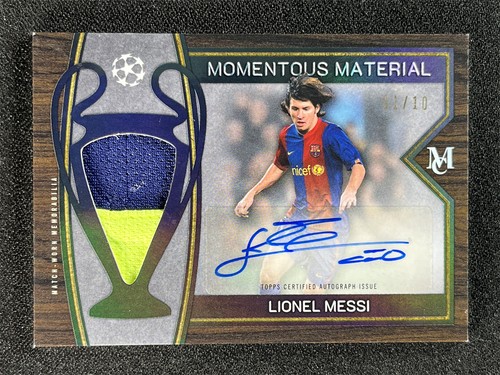 1/10 ! 2025-26 Topps Museum Lionel Messi Momentous Material Jumbo GU Patch Auto
