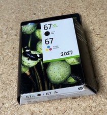 Genuine HP 67XL / 67 Ink Cartridges Black/Tri-Color 2-Pack - 2027