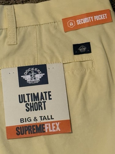 Dockers Men's Ultimate Short Big & Tall Supreme Flex Size 48 Yellow NWT - Picture 5 of 10