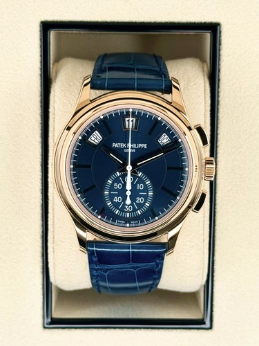 NEW 2025 Patek Philippe Flyback Chronograph Annual Calendar 42mm 5905R Blue Dial
