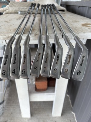 H&B PowerBilt Fuzzy Zoeller 3-9 & PW Wedge Set Iron RH Golf Club Steel Shaft BH