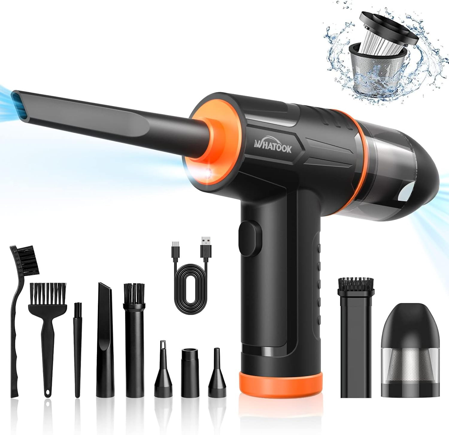Aspirapolvere per Computer 2 in 1 Elettrico Senza Fili Soffiatore PC