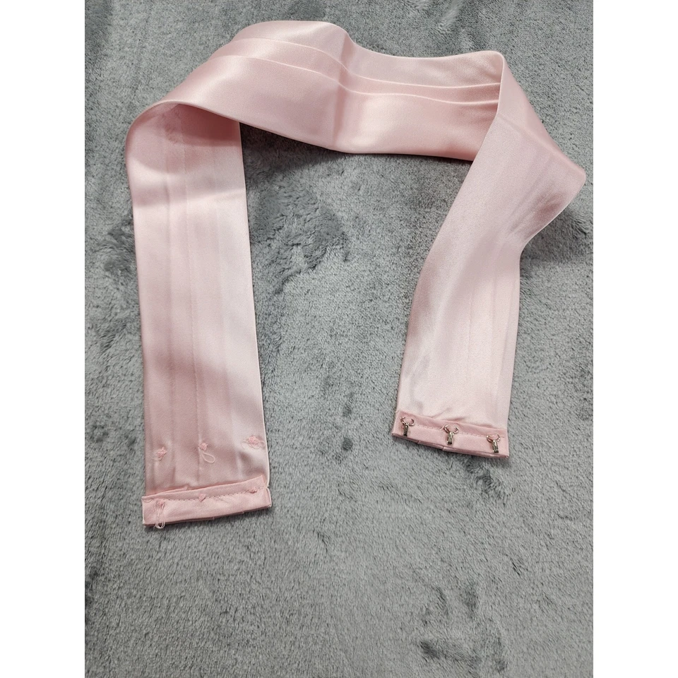 Vestido Lápiz Vintage Años 80 ZUM ZUM Satén Jacquard Plisado Peplum Talla XXS Rosa Foto 2 de 4